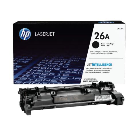 HP 26A Black Original LaserJet Toner Cartridge, CF226A