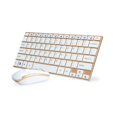 Keyboard  HK3910 (Wireless Mini Combo Golden)
